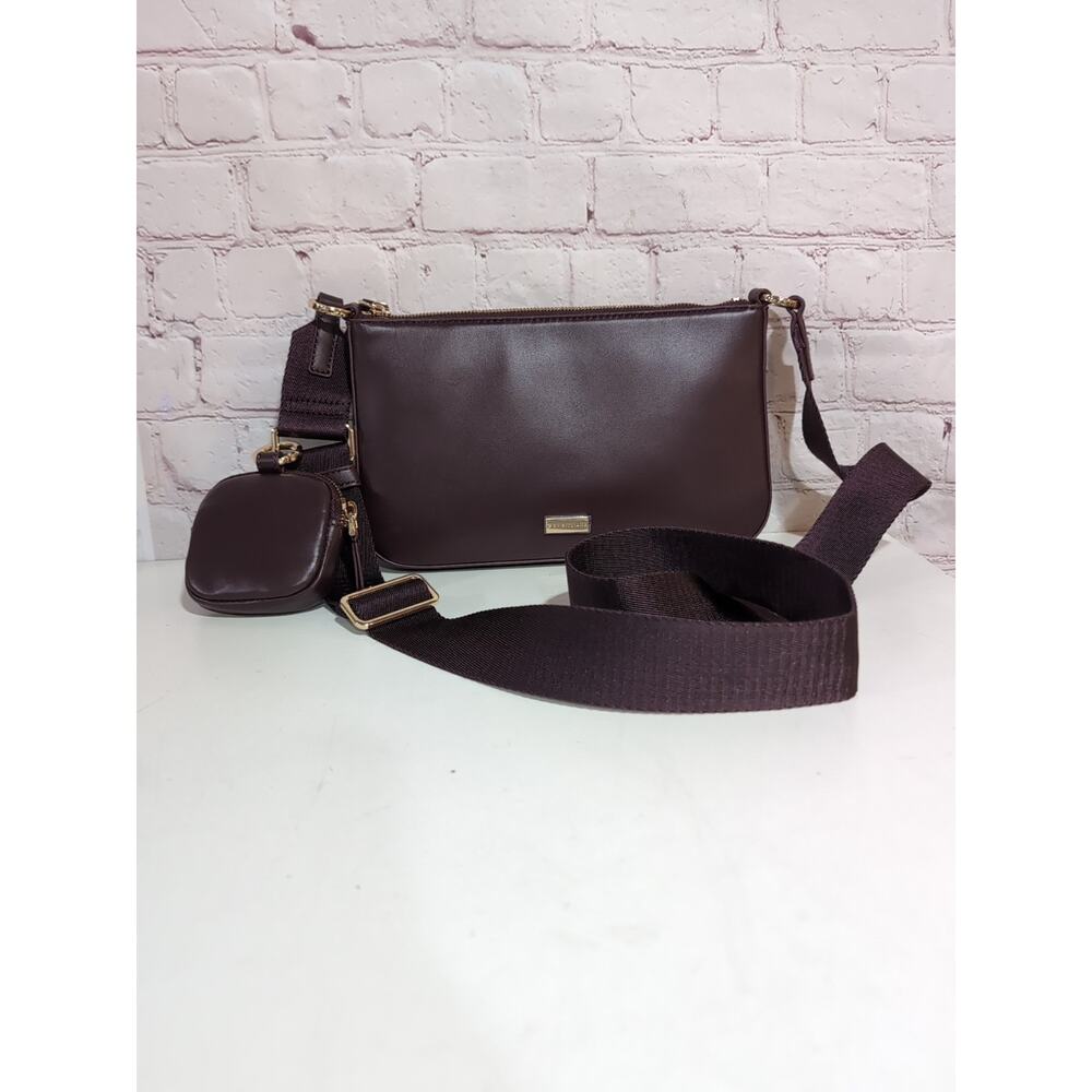 G by Giuliana Black Label Lamb Leather Multiset Crossbody Burgundy